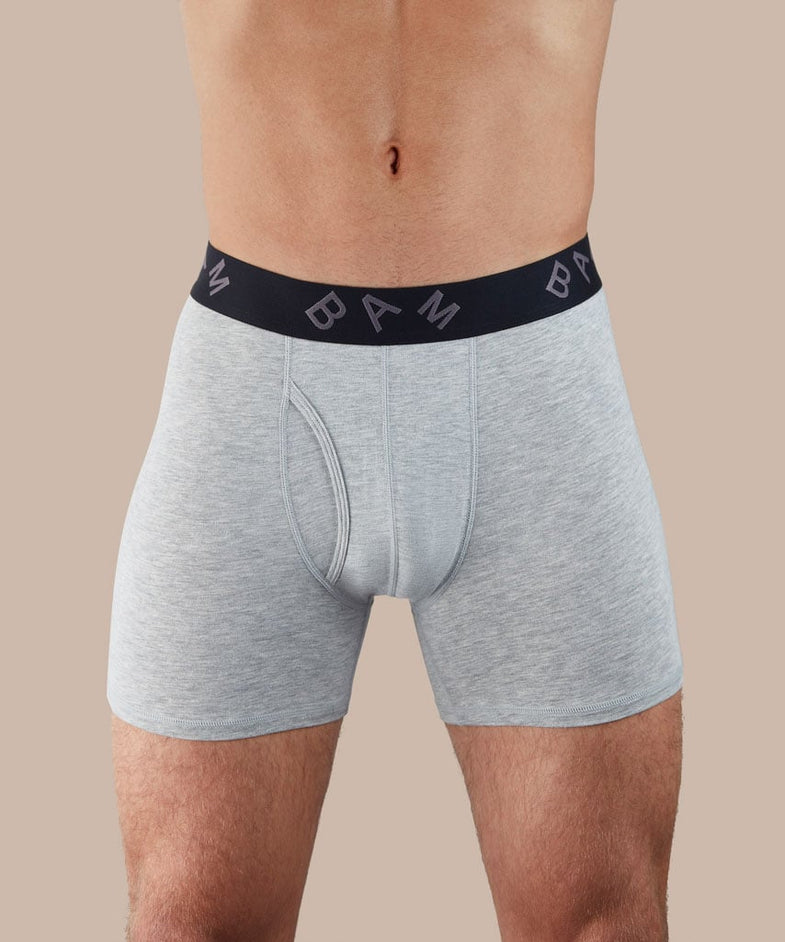 Bam1022 Regular Bamboo Boxers Grey Marl Bam Clothing 2