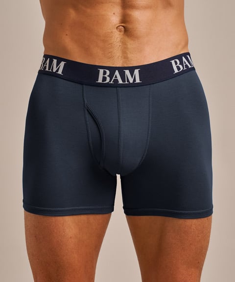 Bam1022 Regular Fitted Air Boxers Navy Bamboo Clothing 2