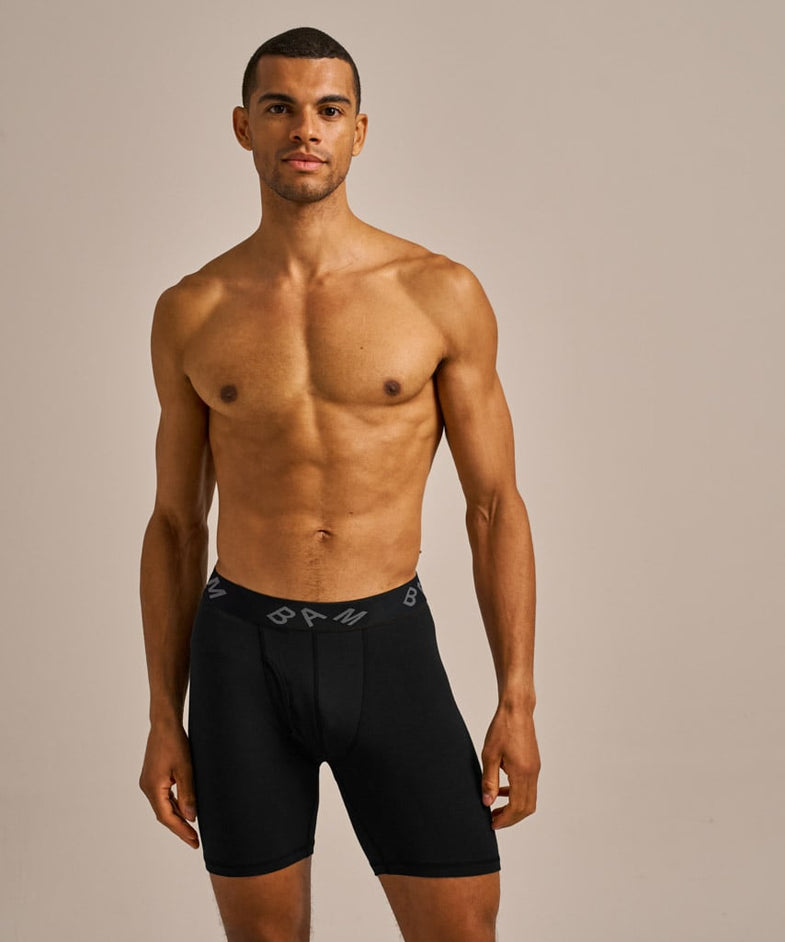 Bam1023 Jersey Bamboo Sport Trunks Black Bam Clothing 1
