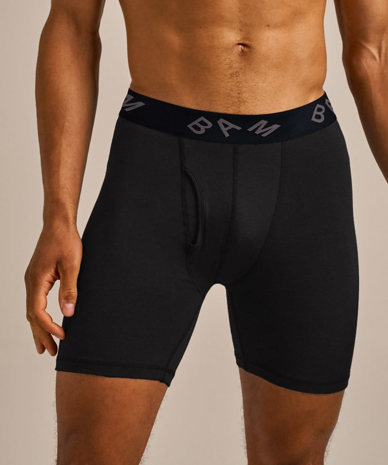 Bam1023 Jersey Bamboo Sport Trunks Black Bam Clothing 2