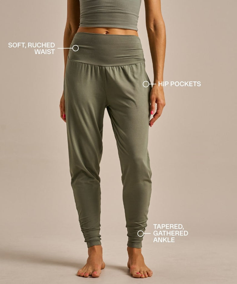Bam1135 Grace Pant Washed Khaki Bam Clothing
