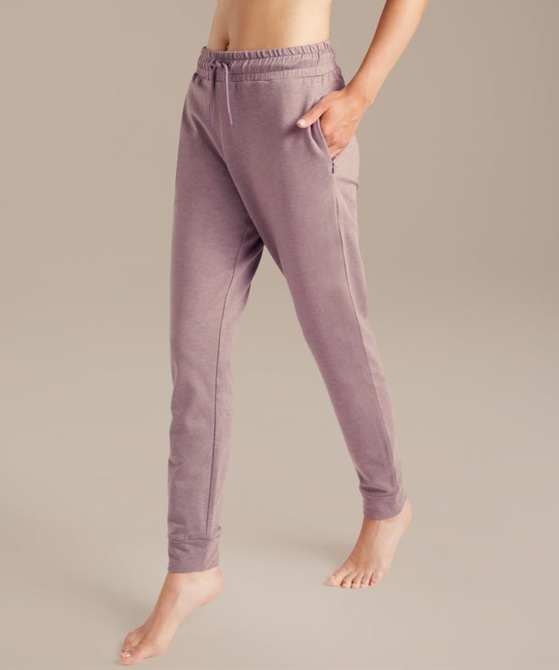 Bam1498 Womens Lydford Joggers Pink Mink Marl Bamboo Clothing 3