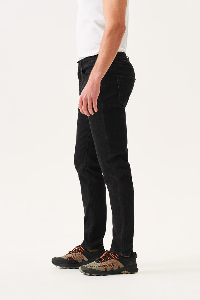 Bam1546 Mens 73 Zero Tapered Black Denim Bamboo Clothing 5