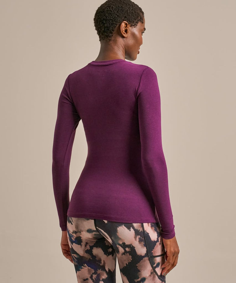 Bam1568 Horizon Long Sleeve Top Damson Clothing 4