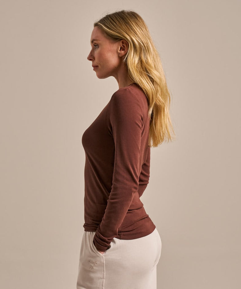 Bam1568 Horizon Luxe Long Sleeve Top Conker Bam Clothing 3
