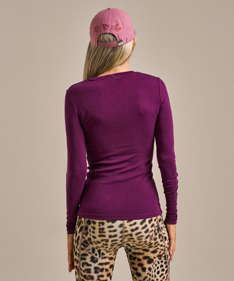 Bam1568 Horizon Skinny Ls Top Damson Bam Clothing 3
