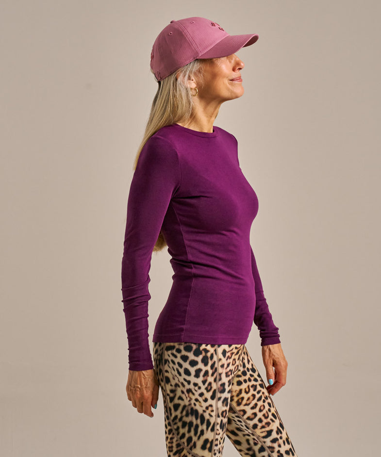 Bam1568 Horizon Skinny Ls Top Damson Bam Clothing 4