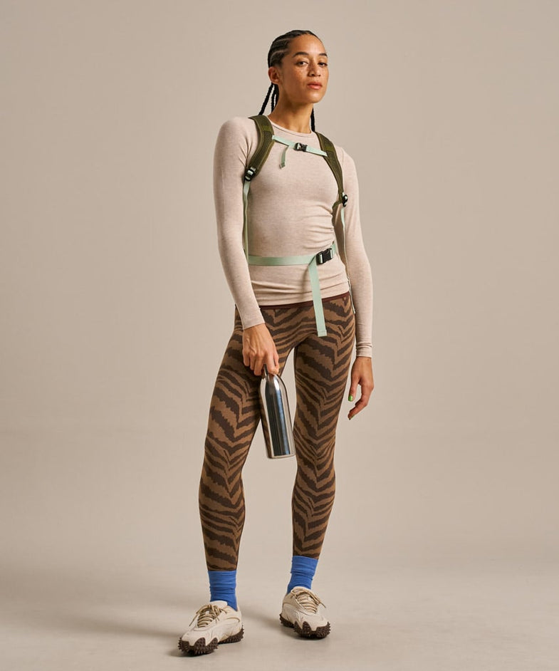 Bam1568 Luxe Long Sleeve Top Camel Marl Bam Clothing 6