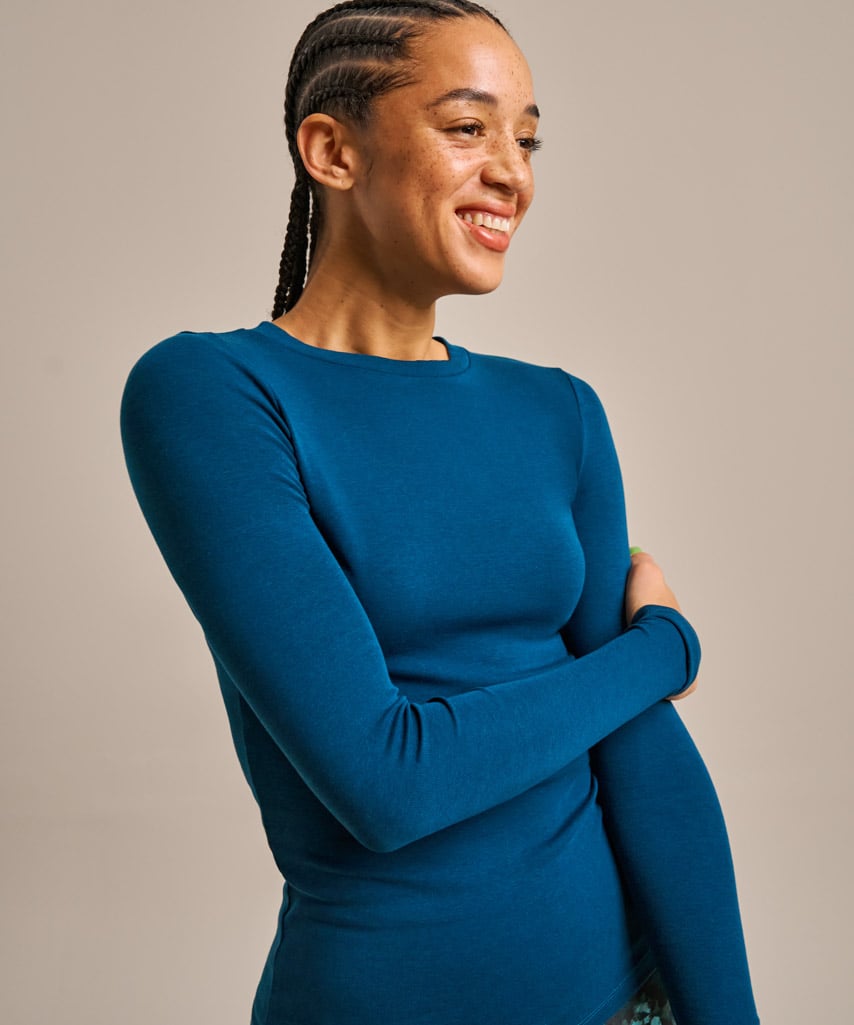 Horizon Luxe Long Sleeve Top Ocean