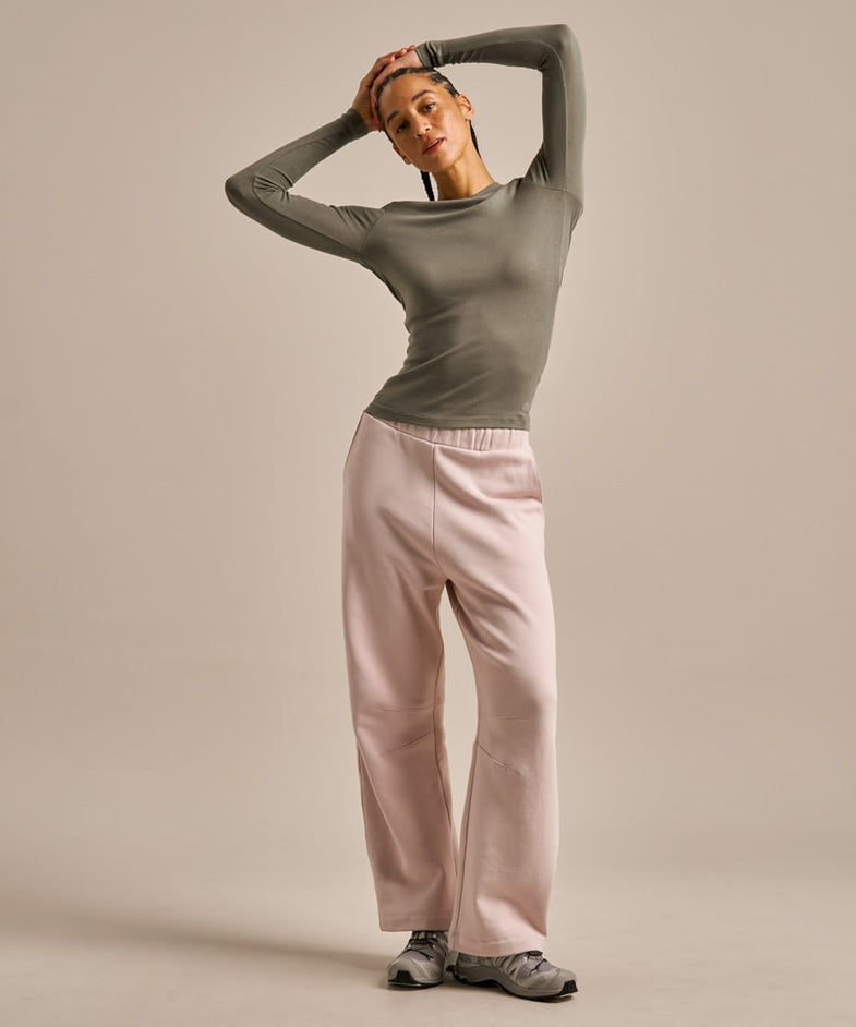 Bam1568 Luxe Long Sleeve Top Washed Khaki Bam Clothing 1