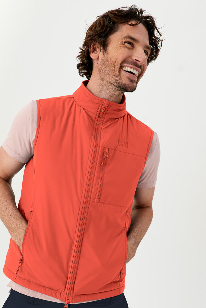 Bam1813 Mens 73 Zero Hexagon Gilet Saffron Bamboo Clothing 1