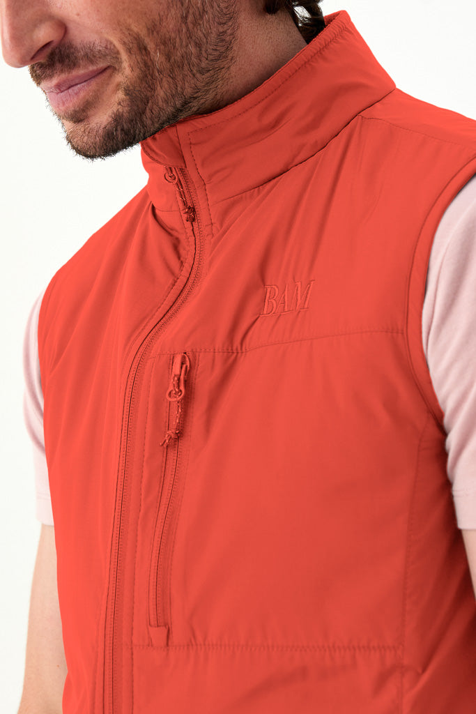 Bam1813 Mens 73 Zero Hexagon Gilet Saffron Bamboo Clothing 3
