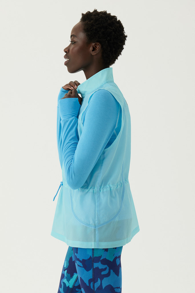 Bam1845 Womens 73 Zero Training Gilet Blue Bamboo Clothing 5