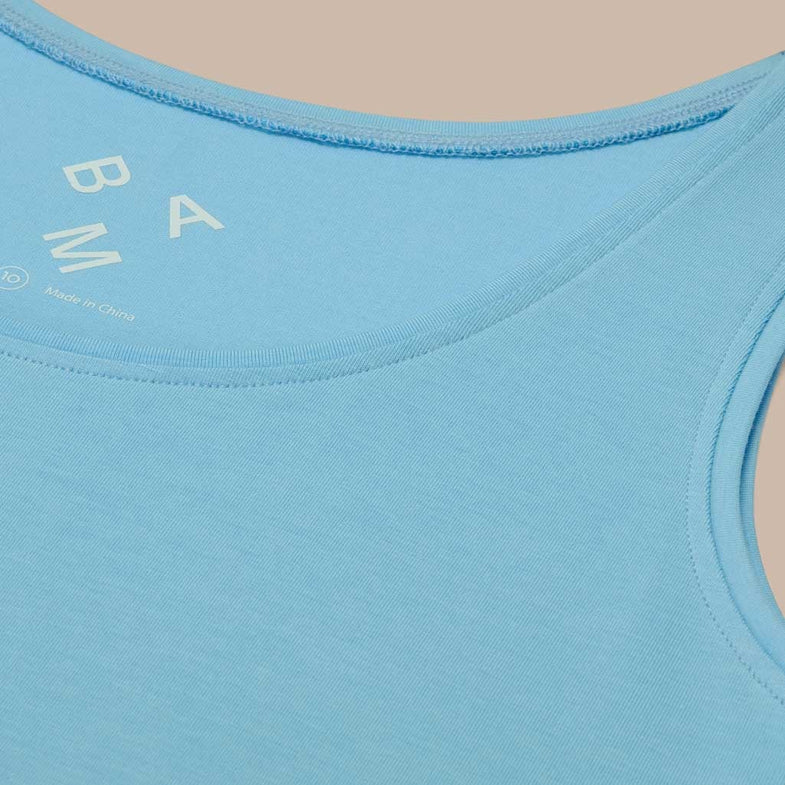 Bam1896 Womens Origin Bamboo Vest Dawn Blue Bam Clothing 1