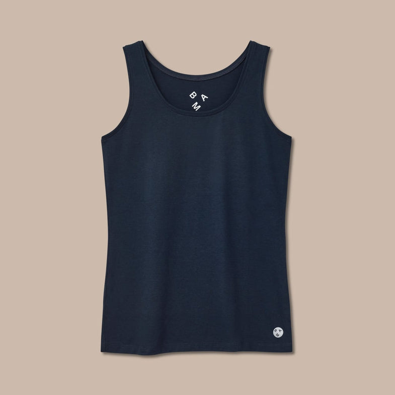 Bam1896 Womens Origin Bamboo Vest Mariner Navy Bam Clothing 1