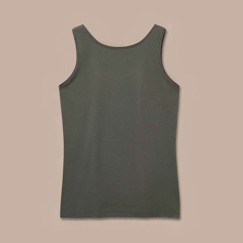 Bam1896 Womens Origin Bamboo Vest New Khaki Bam Clothing 2