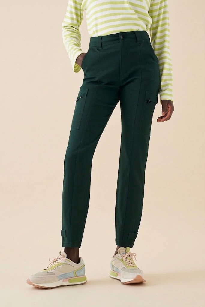 Bam1975 Agallea Slim Leg Cargo Trousers Ivy Bamboo Clothing 2