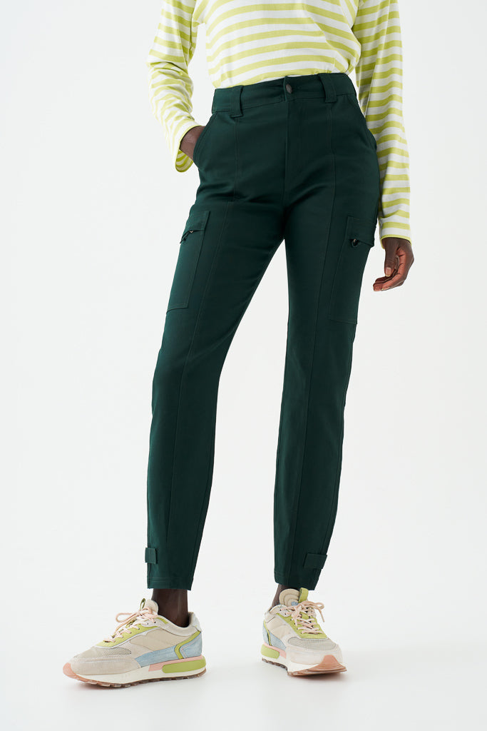 Bam1975 Agallea Slim Leg Cargo Trousers Ivy Bamboo Clothing 2