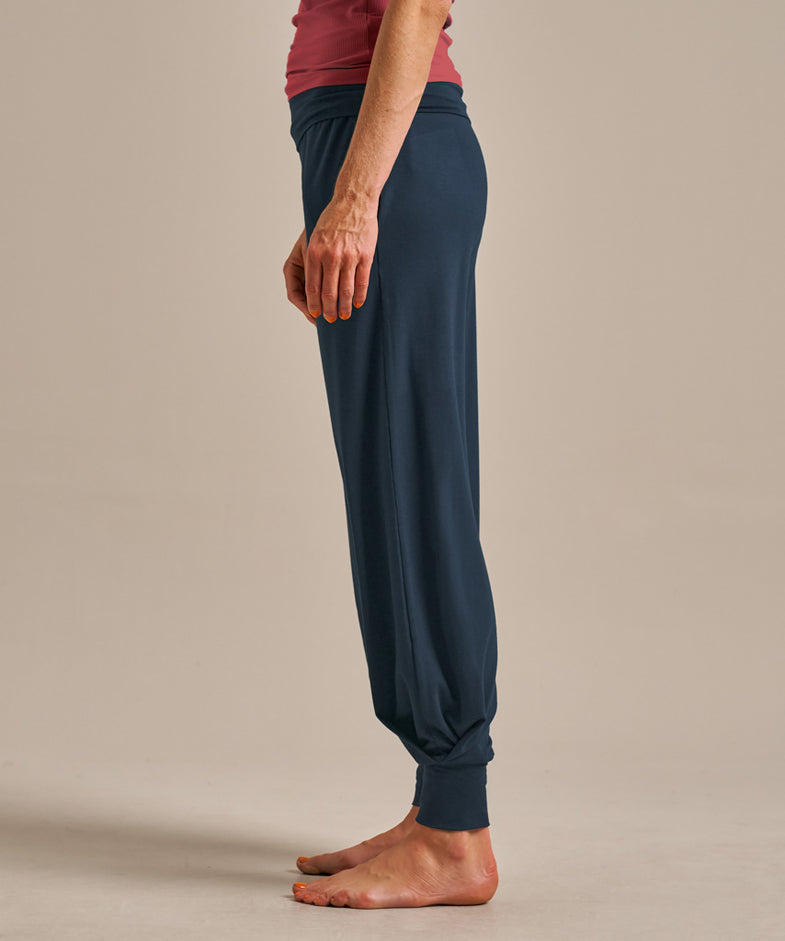 Bam2033 Cuffed Bamboo Yoga Pants Mariner Navy Bam Clothing 3