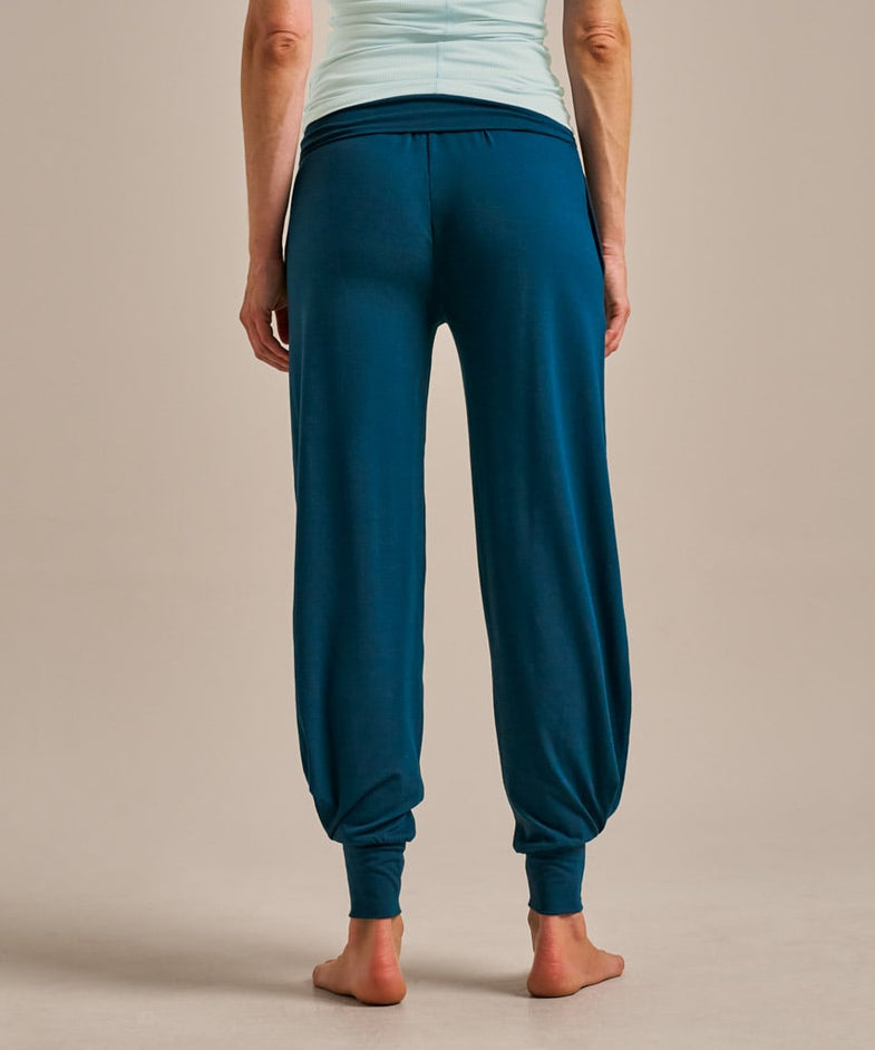 Bam2033 Cuffed Bamboo Yoga Pants Ocean Teal Bam Clothing 4