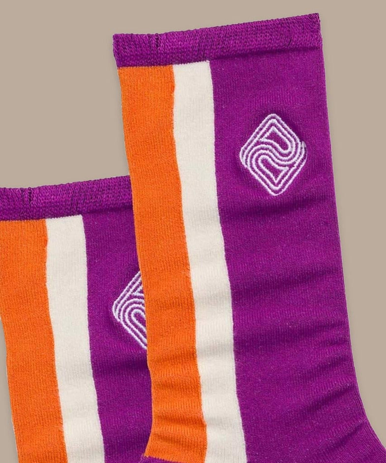 Bam2059 Parallel Purple Socks Bamboo Clothing 2