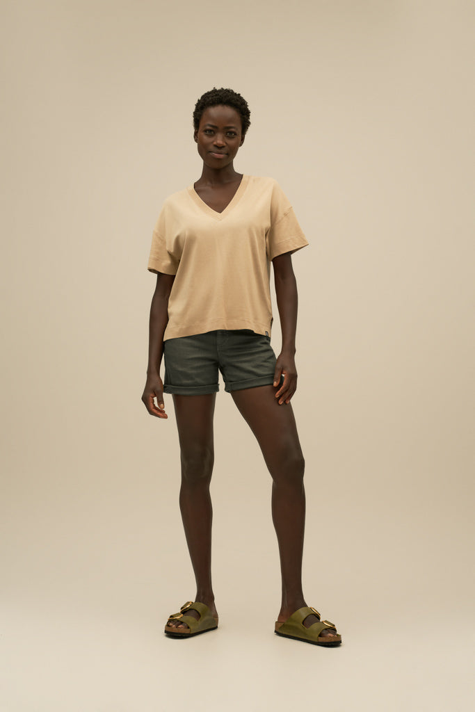 Bam2064 Boxy V Yoga T Shirt Neutral Bamboo Clothing 7
