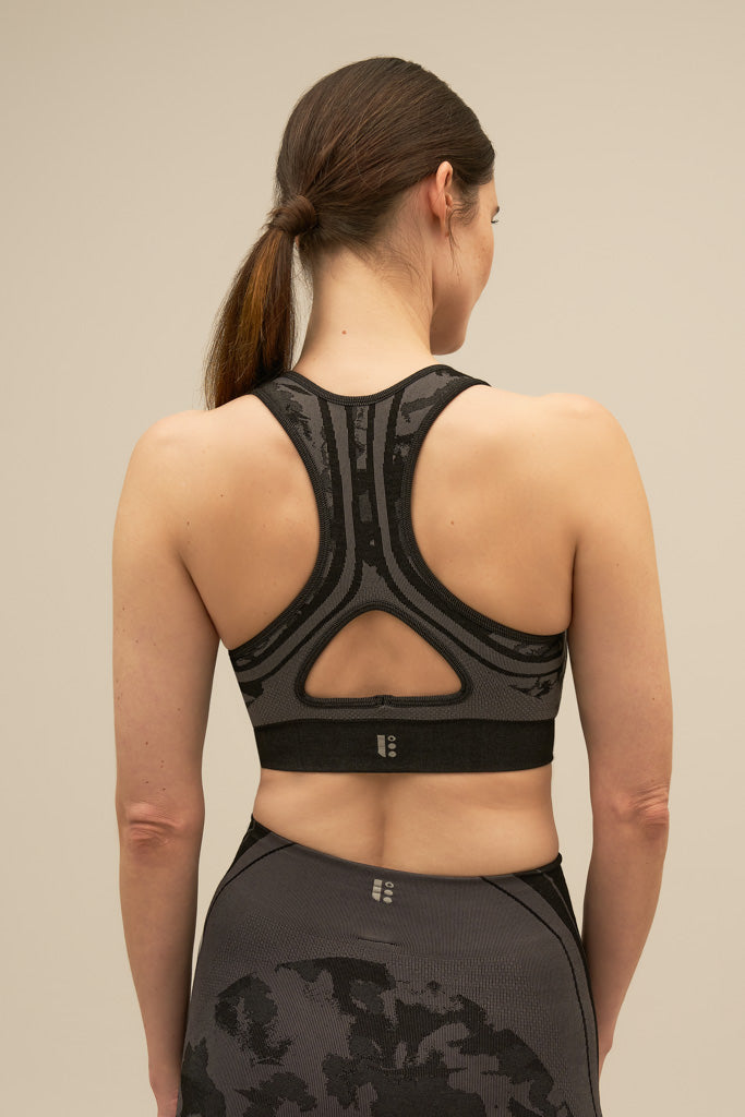 Bam2116 Flexa Seamless Crop Top Black Bamboo Clothing 4
