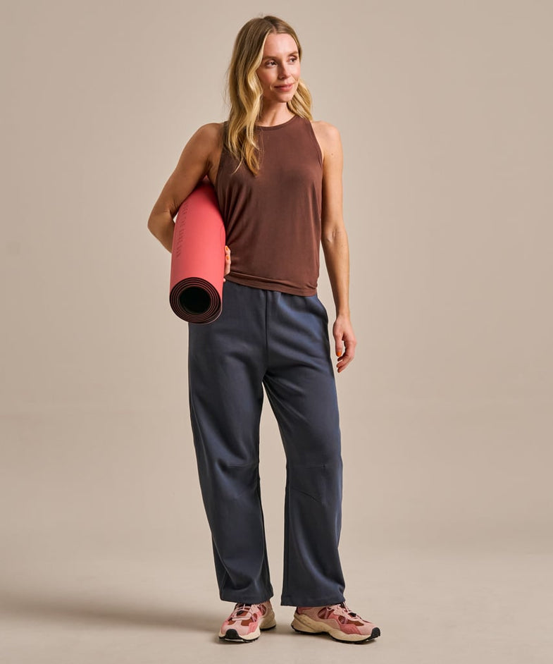 Bam2157 Tie Back Yoga Vest Conker Bam Clothing 1