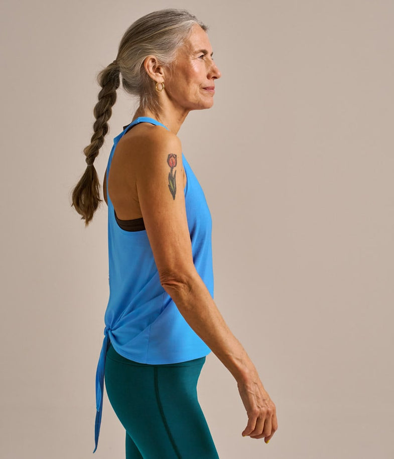 Bam2157 Tie Back Yoga Vest Periwinkle Bam Clothing 3