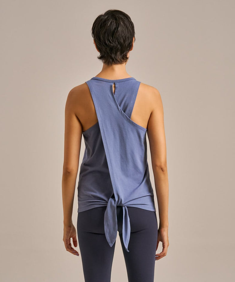 Bam2157 Tie Back Vest Top Turtle Dove Bam Clothing 2
