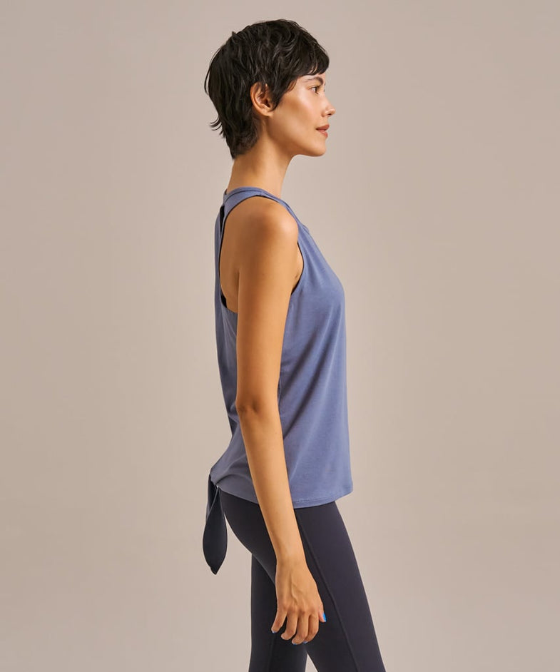 Bam2157 Tie Back Vest Top Turtle Dove Bam Clothing 3