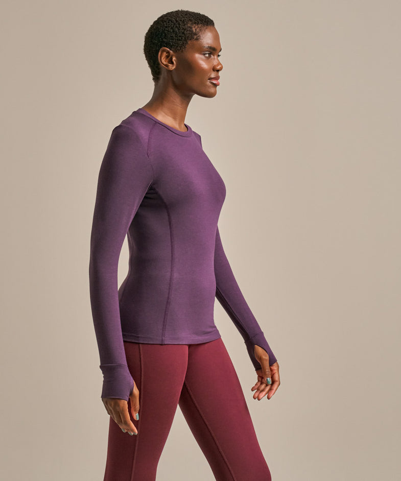 Bam2243 Sudbrook Slim Fit Baselayer Damson Clothing 2
