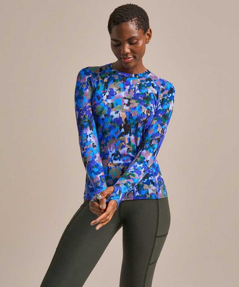 Bam2243 Sudbrook Slim Fit Baselayer Tranquility Print Clothing 1