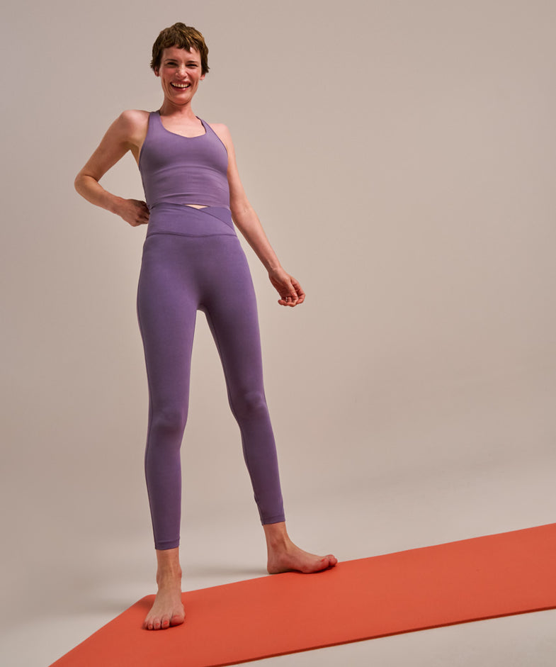 Bam2271 Enduro Cross Waist Leggings Pewter Print Bamboo Clothing 7
