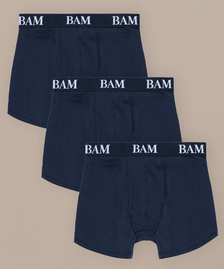 Bam2324 Regular Air Bamboo Boxers Pack Navy Bam Clothing 1