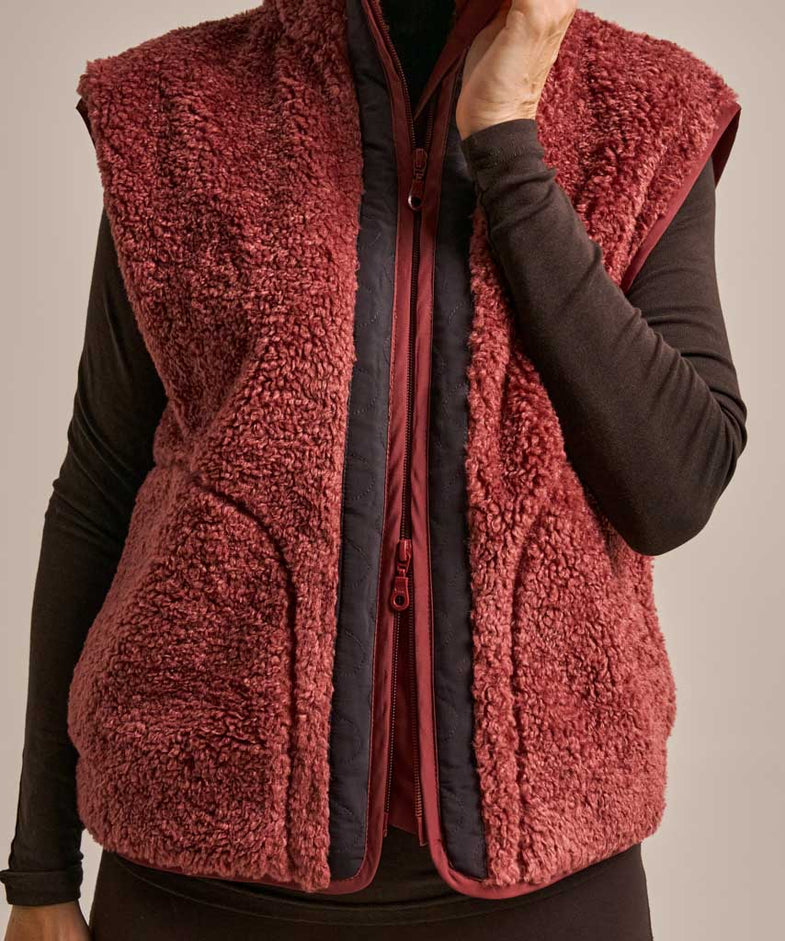 Bam2331 74 Zero Boxy Fleece Gilet Rose Clothing 6