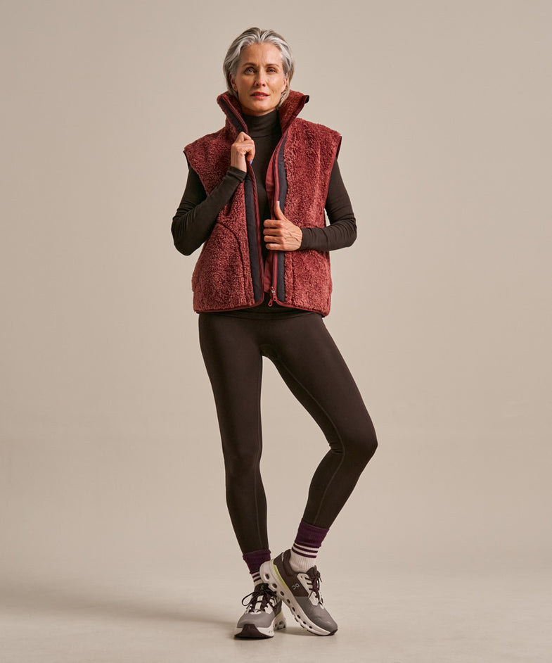 Bam2331 74 Zero Boxy Fleece Gilet Rose Clothing 9