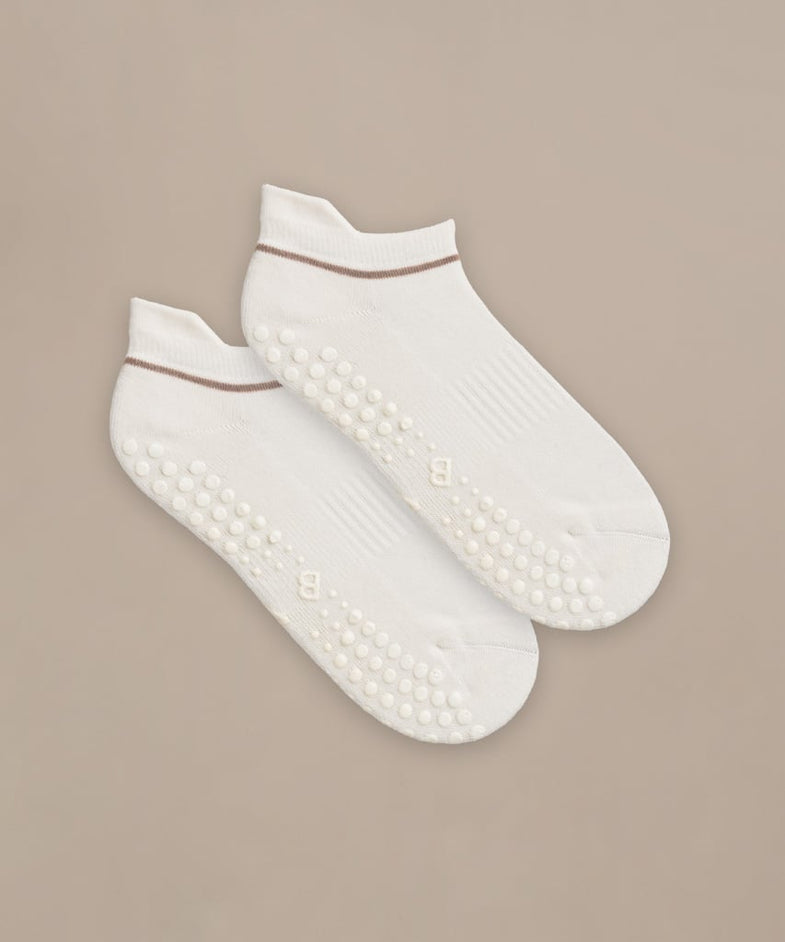 Bam2443 Pilates Grip Short Socks Camel Bam Clothing 2