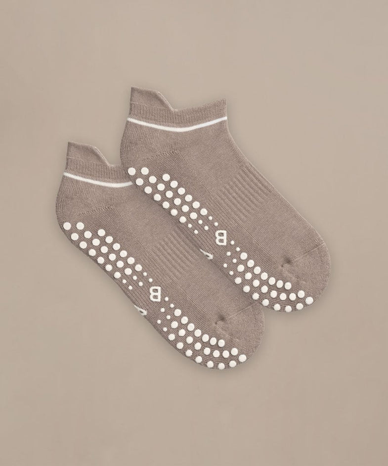 Bam2443 Pilates Grip Short Socks Camel Bam Clothing 3