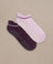 Bam2443 Pilates Grip Short Socks Damson Lavender Clothing 1