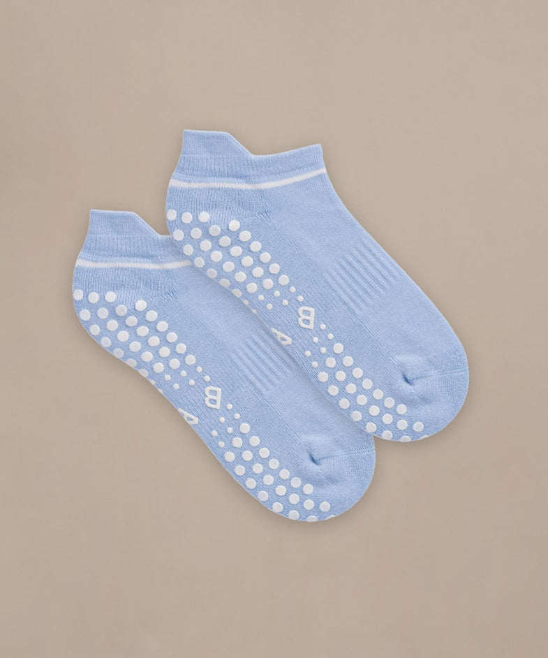 Bam2443 Pilates Grip Short Socks Dawn Blue Blossom Bam Clothing 2