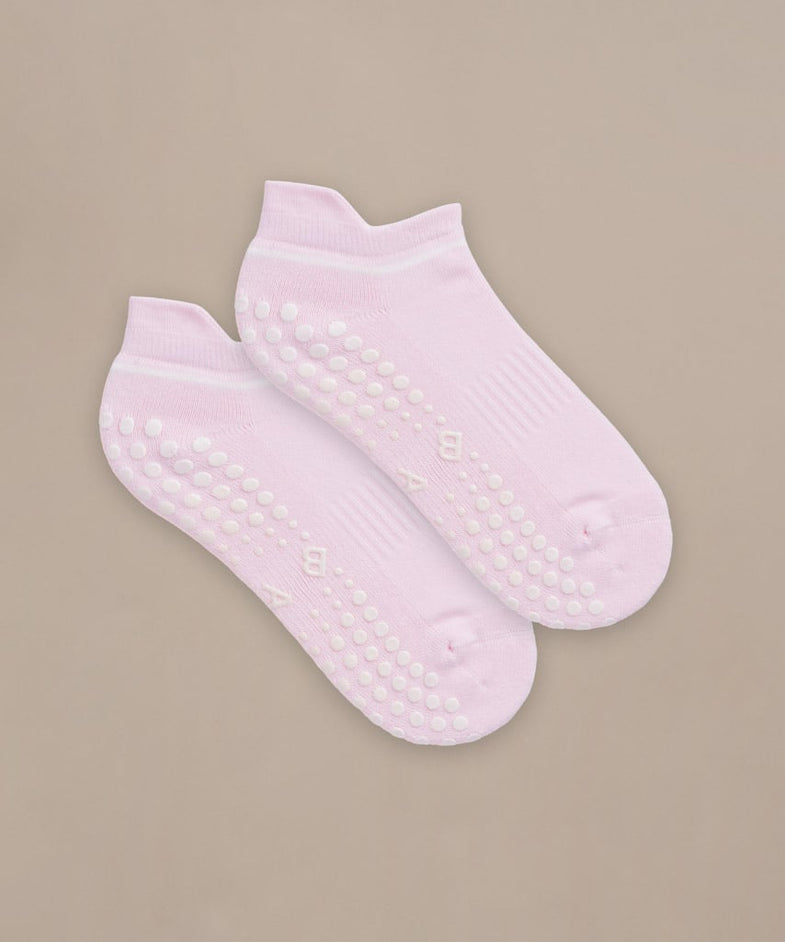 Bam2443 Pilates Grip Short Socks Dawn Blue Blossom Bam Clothing 3