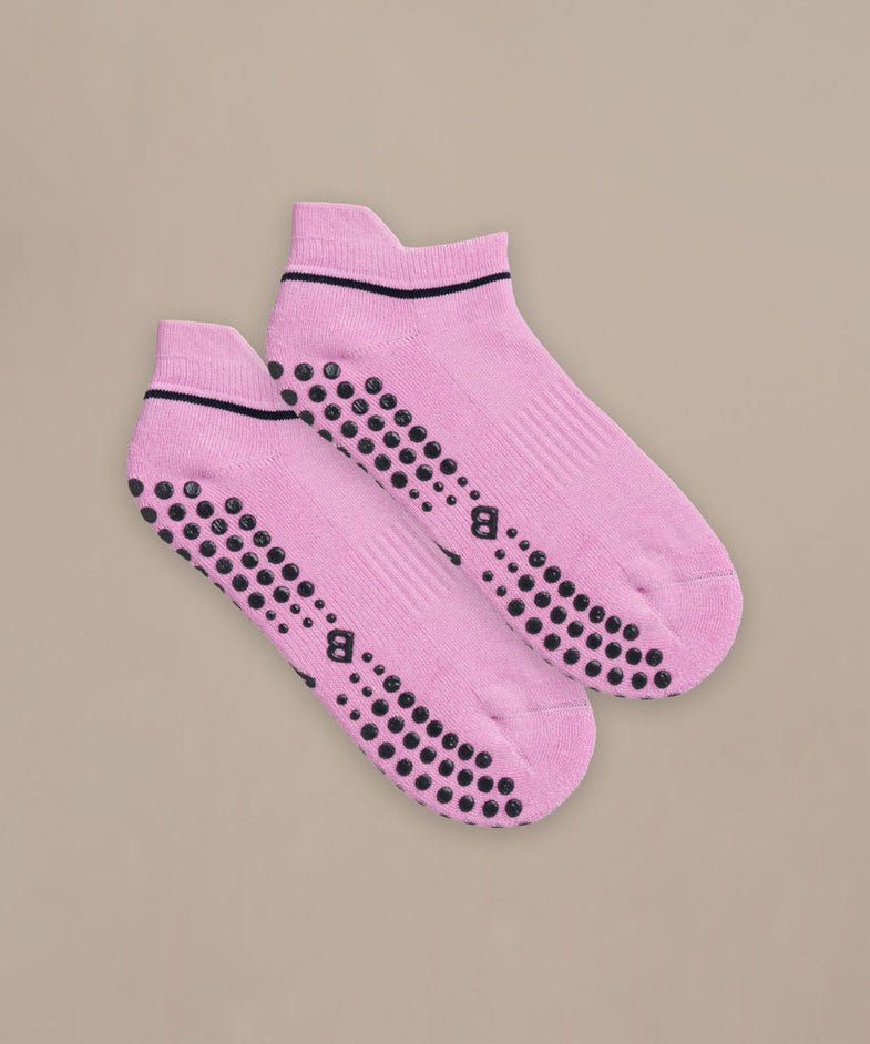 Bam2443 Pilates Grip Short Socks Orchid Bam Clothing 2