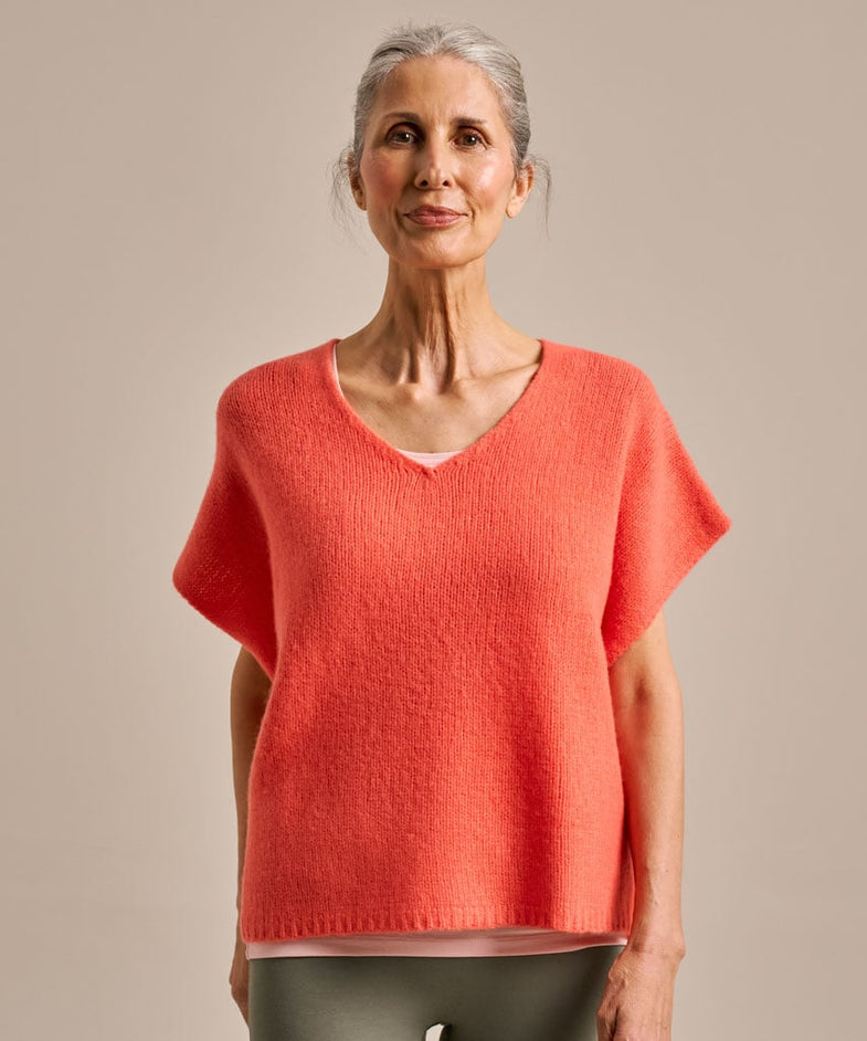 Bam2483 V Cool Down Top Coral Glow Bam Clothing 2