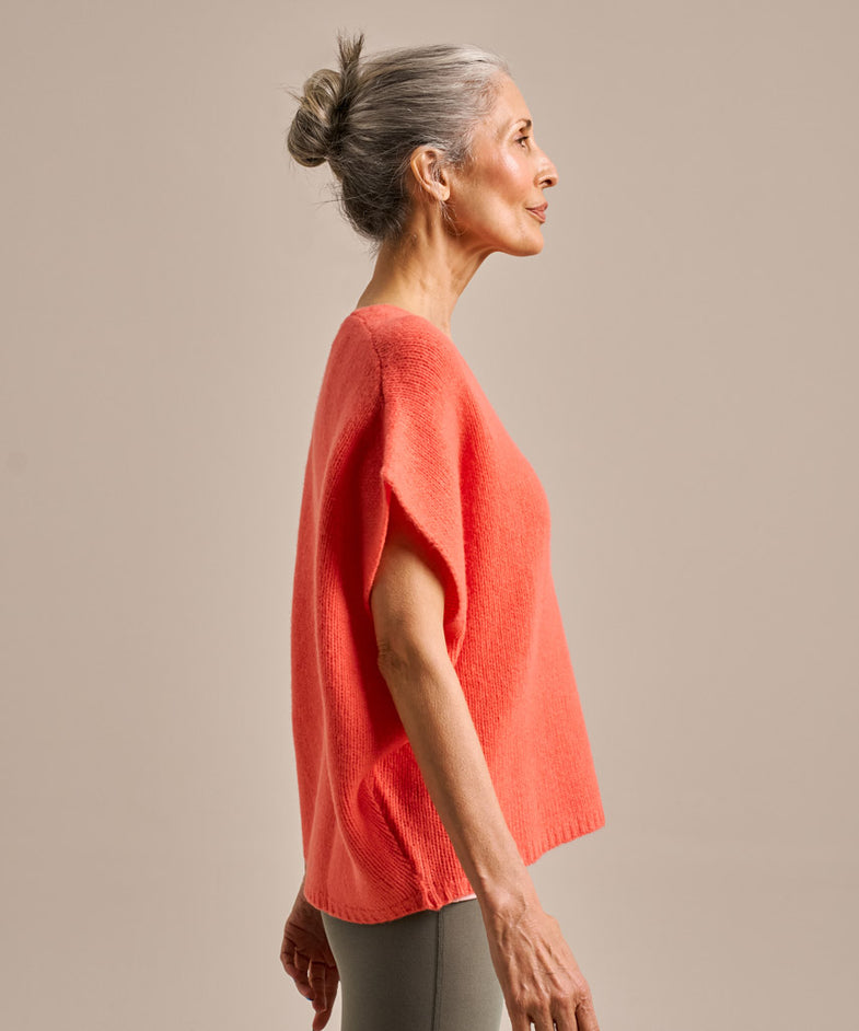 Bam2483 V Cool Down Top Coral Glow Bam Clothing 3