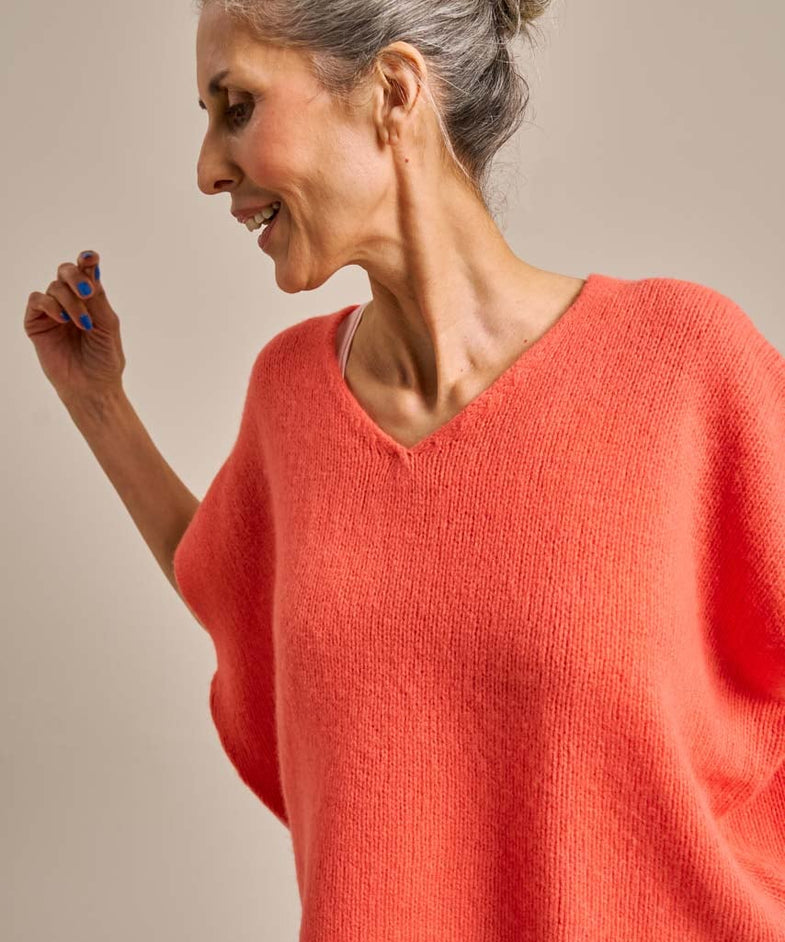 Bam2483 V Cool Down Top Coral Glow Bam Clothing 5