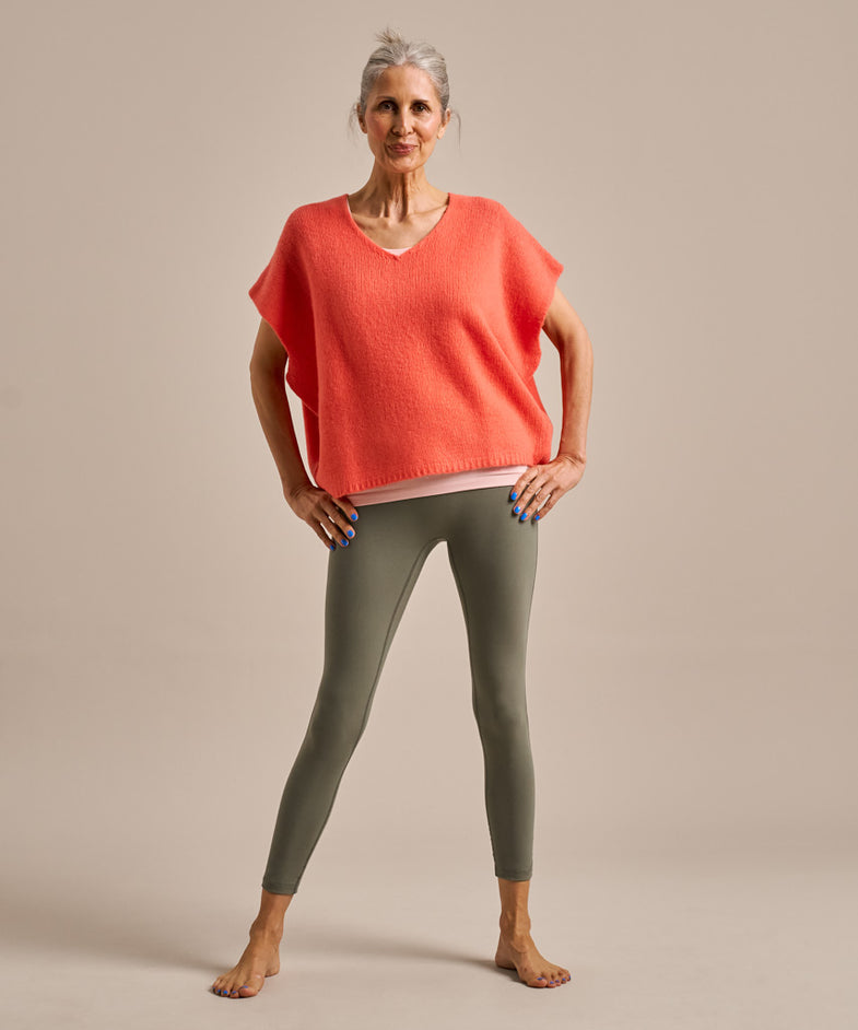 Bam2483 V Cool Down Top Coral Glow Bam Clothing 6