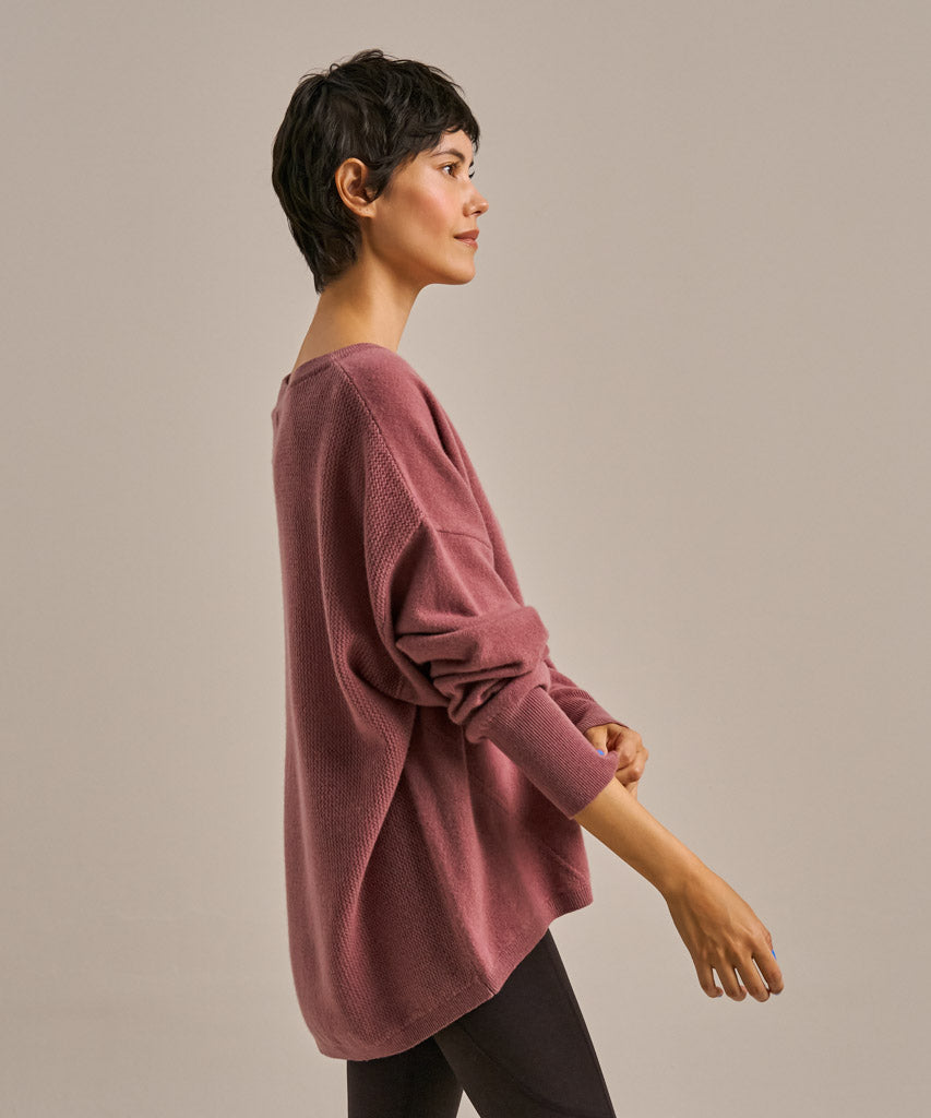 73 Zero Scoop Neck Cooling Knit Muave