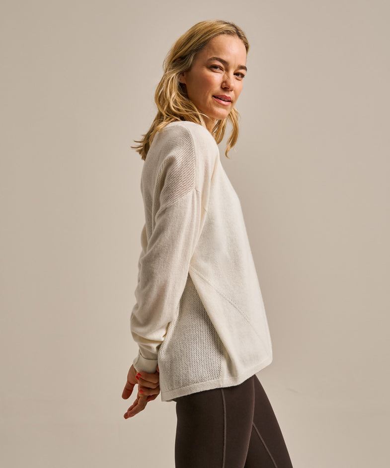 Bam2484 Scoop Neck Cooling Knit Winter White Clothing 3
