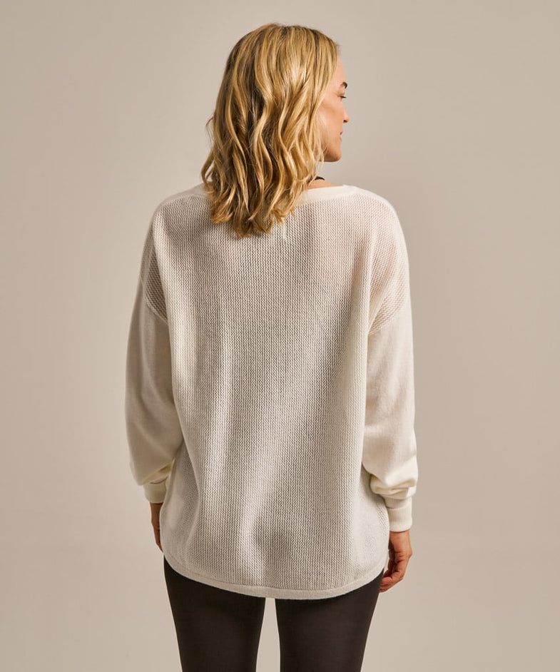 Bam2484 Scoop Neck Cooling Knit Winter White Clothing 4